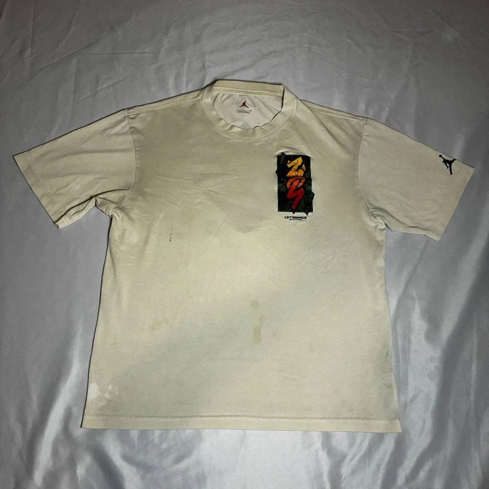 Jordan Zion Williamson Lets Dance Dri-FIT Graphic T-Shirt Tan Mens Small S
